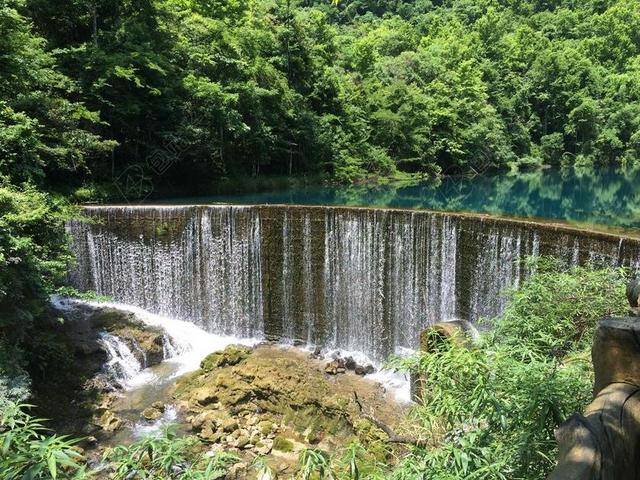 荔波 中国山水 风景秀丽 瀑布 树林 天性 夏 热带