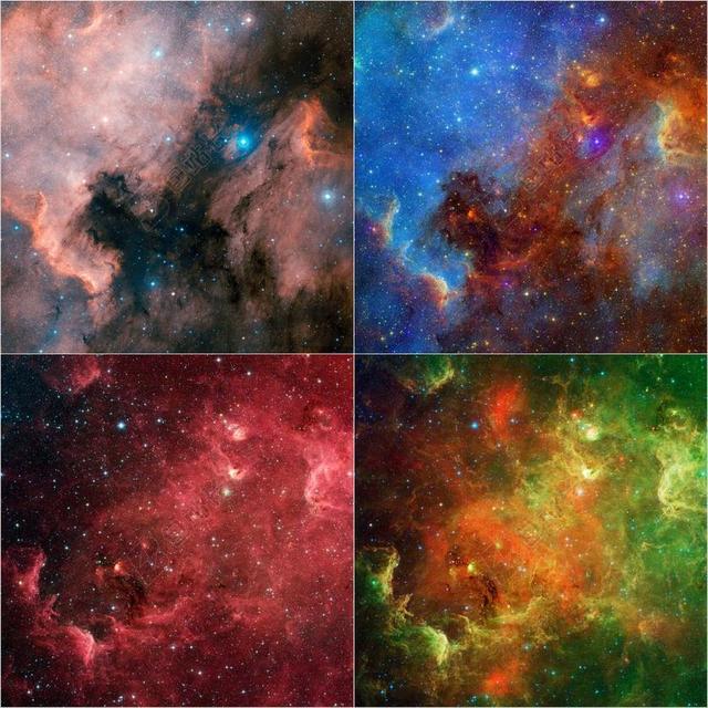 摄影星空北美星云背景图片