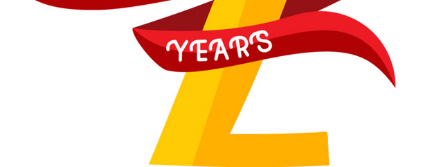 彩色周年纪念数字2