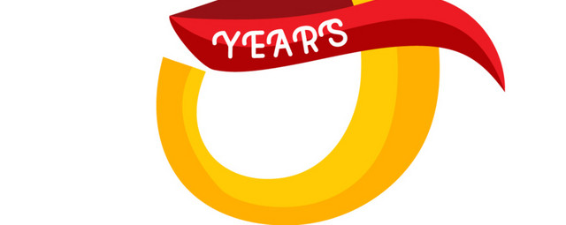 彩色周年纪念数字5