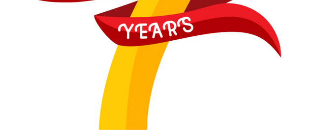 彩色周年纪念数字7