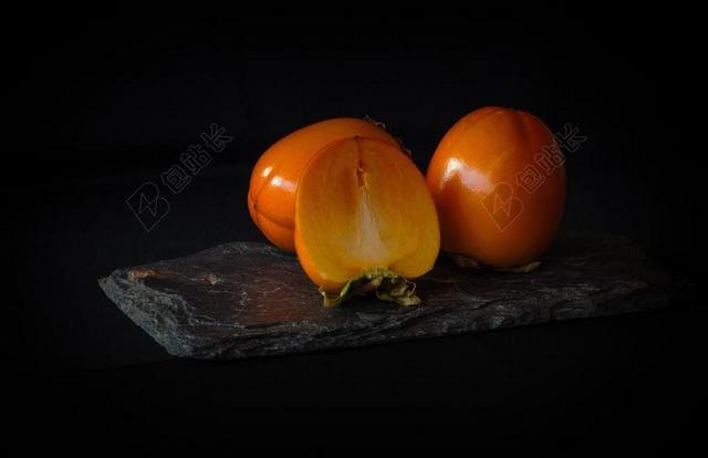 静物 卡其色 PERSIMON 水果 橙色