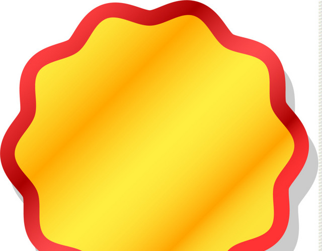 红色圆形标签矢量素材