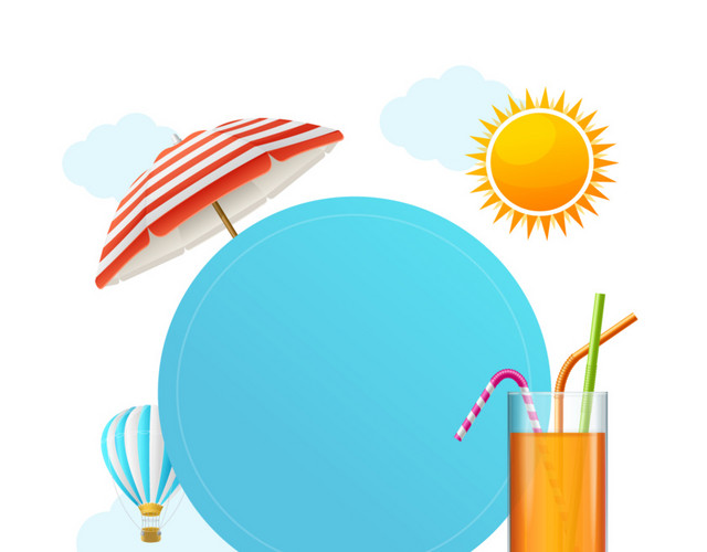 彩色夏日促销标签矢量素材