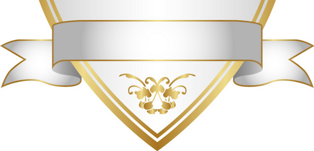金边典雅标签矢量素材