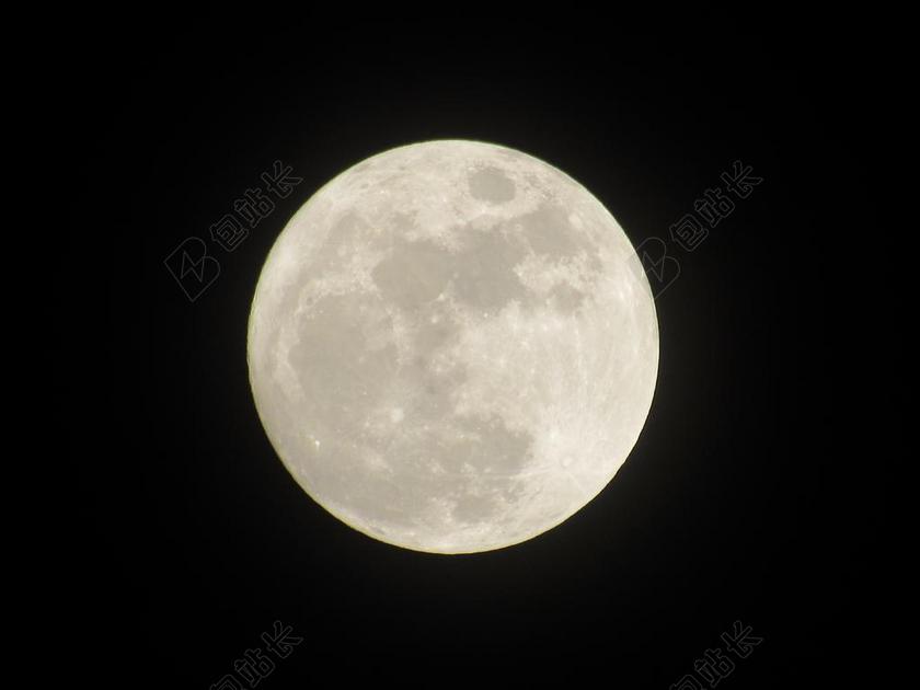 自然黑夜中的圆形月亮背景图片