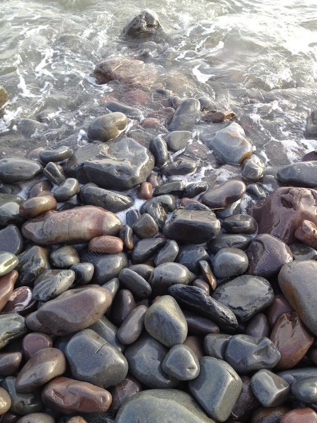 石头 鹅卵石 海边 石头背景 石 岸 自然 海滩