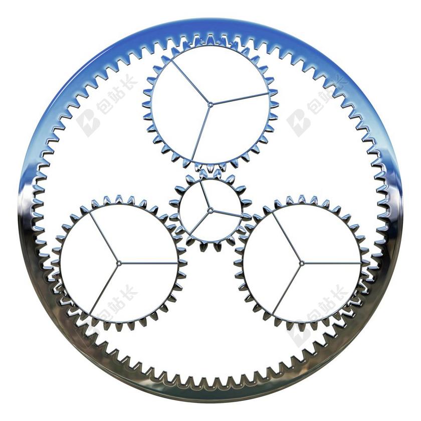 设计银色的齿轮组合图案背景图片