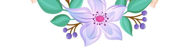 清新鲜花我爱妈妈贴纸素材