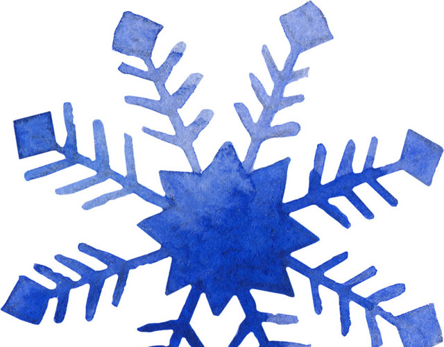 钢笔画雪花素材