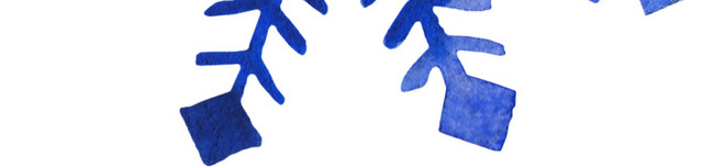 钢笔画雪花素材