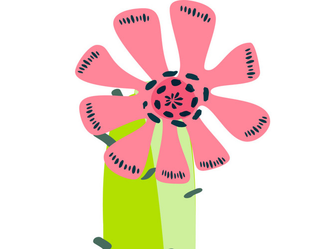 绿色手绘植物仙人掌素材