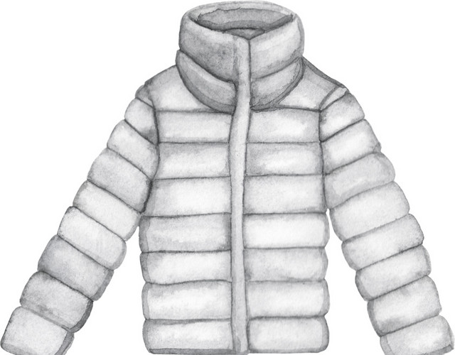 白色棉服素材