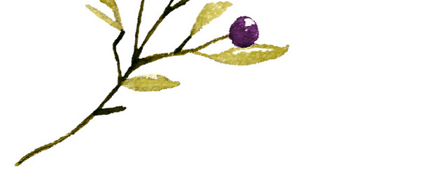 紫色花花枝素材