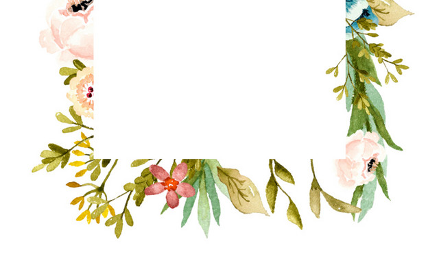 花草花卉方形装饰图框素材