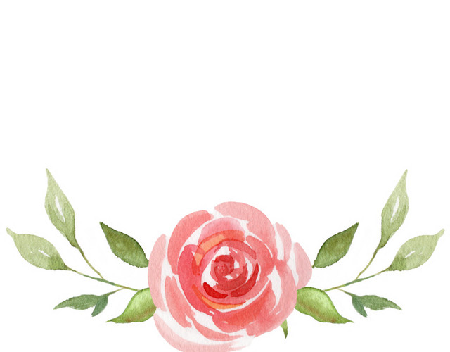 粉色手绘鲜花素材