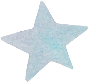 水彩五角星形状素材
