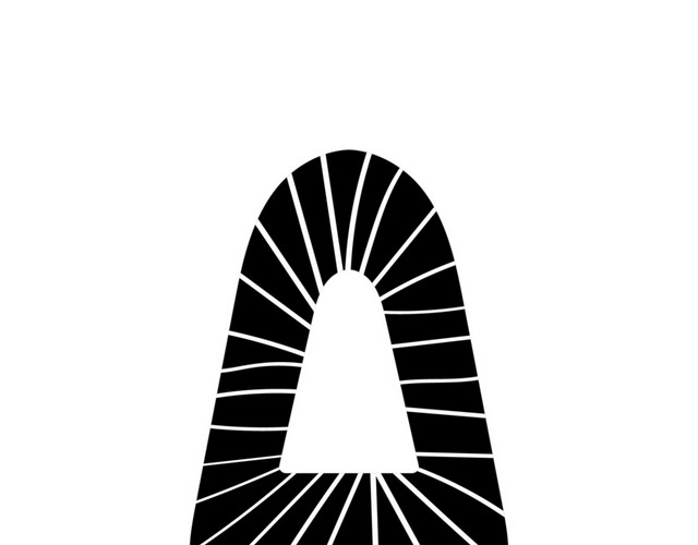 黑白色字体字母A素材