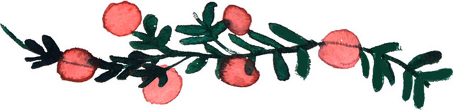 水彩叶子植物花边装饰素材