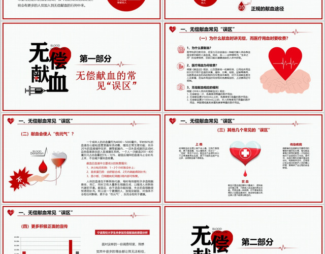 红色医疗无偿献血世界献血者日PPT