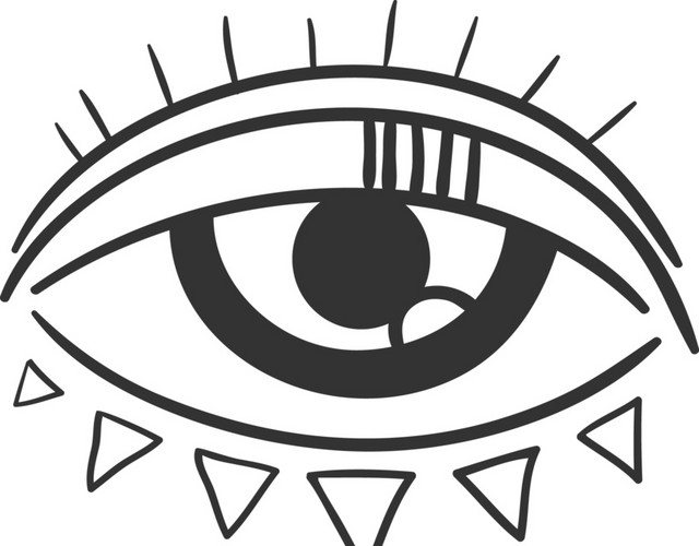 手绘涂鸦眼睛素材
