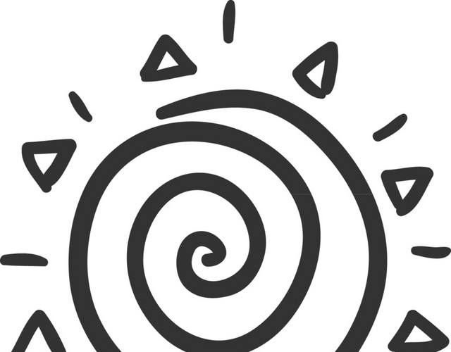 手绘卡通太阳素材