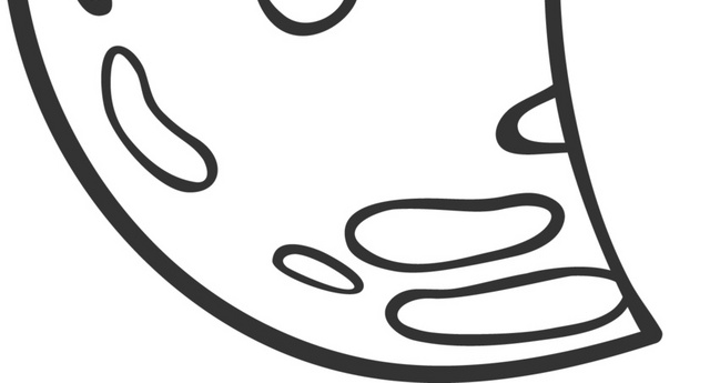 手绘卡通月亮素材