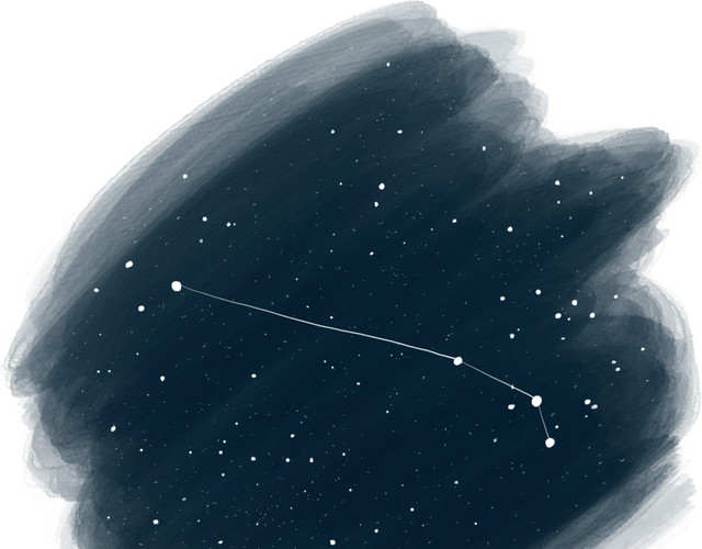 手绘星空星座白羊座涂鸦笔刷渲染