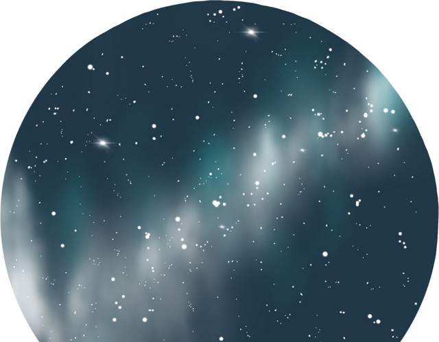 星空剪影贴纸