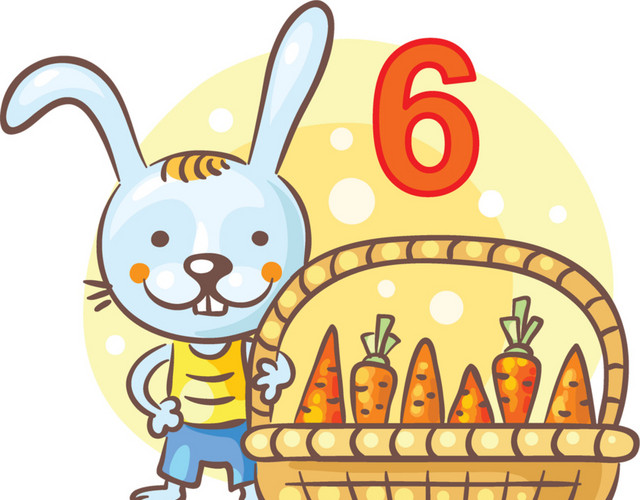 可爱卡通兔子插图矢量素材