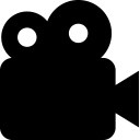 创意黑色卡通录像LOGO设计矢量图片