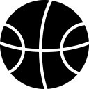 创意黑色卡通篮球LOGO设计矢量图片