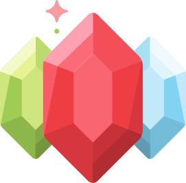 创意彩色卡通宝石LOGO设计矢量图片