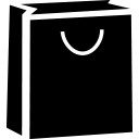 创意黑色卡通购物袋LOGO设计矢量图片