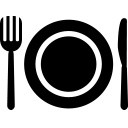创意黑色卡通餐具LOGO设计矢量图片