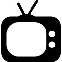 创意黑色卡通电视机LOGO设计矢量图片