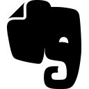 创意黑色卡通大象LOGO设计矢量图片