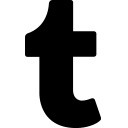 字母T纯色图标设计