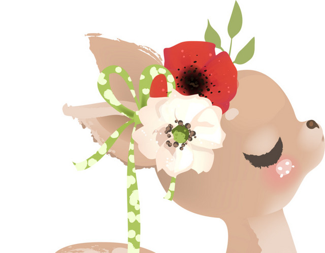 梅花鹿卡通素材