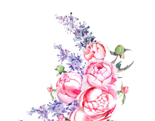 粉色花朵紫藤花素材