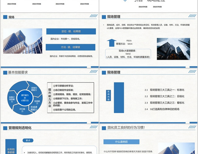 商务风精益生产现场管理和改善企业培训课件PPT模板