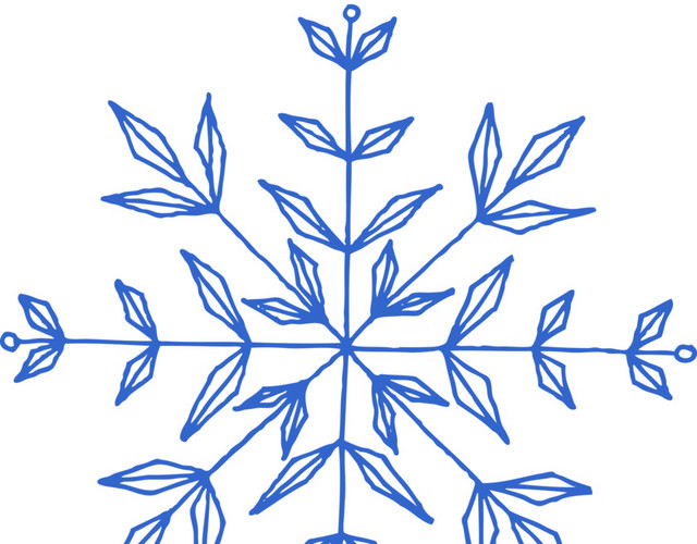 蓝色简约花纹