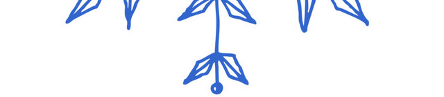 蓝色简约花纹