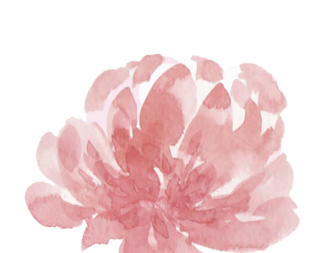 彩绘 水墨 手绘素材 花 水粉