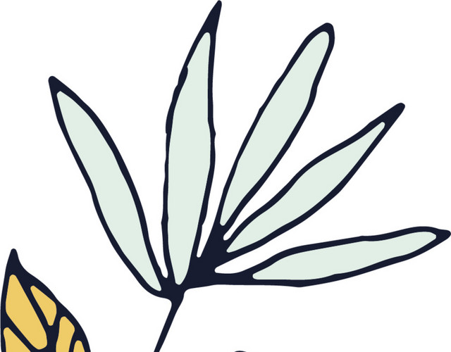 水彩花朵叶子植物素材