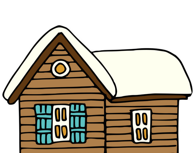 木板建筑房屋设计素材