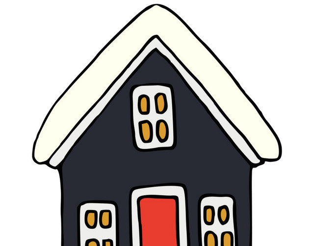 黑色建筑房屋装修素材