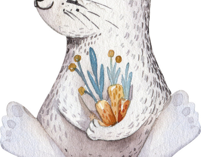 卡通兔子插画素材