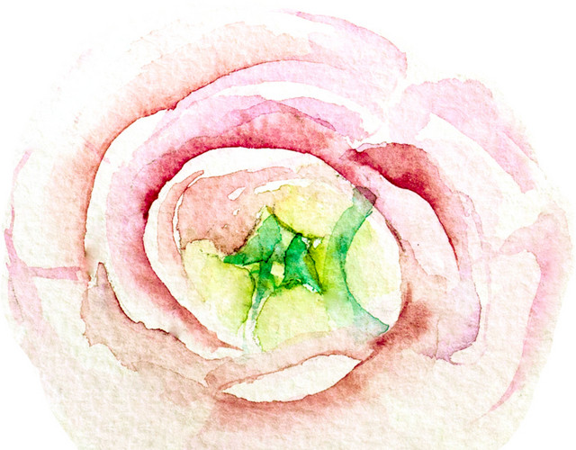 儿童涂鸦粉色花矢量图