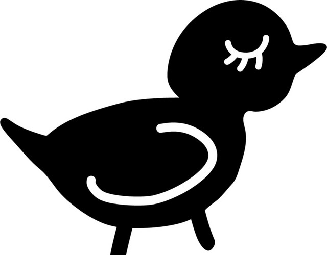 黑色小鸟矢量图